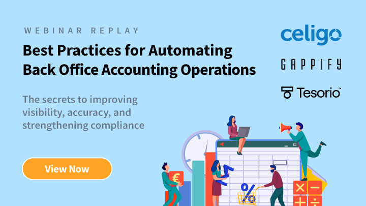 Celigo Webinar banner for Best Practices for Automating Back Office Accounting Operations