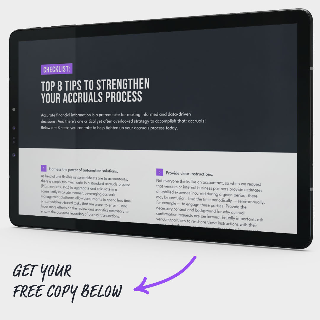 Checklist - 8 Tips to Strengthen Accruals